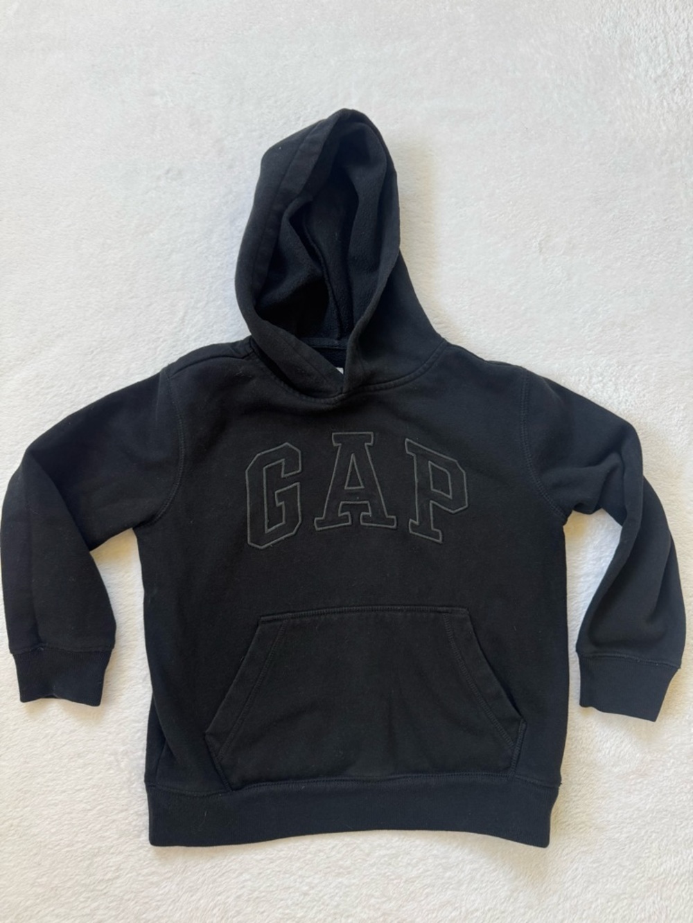 GAP Black Pullover Hooded Sweatshirt with classic. Logo